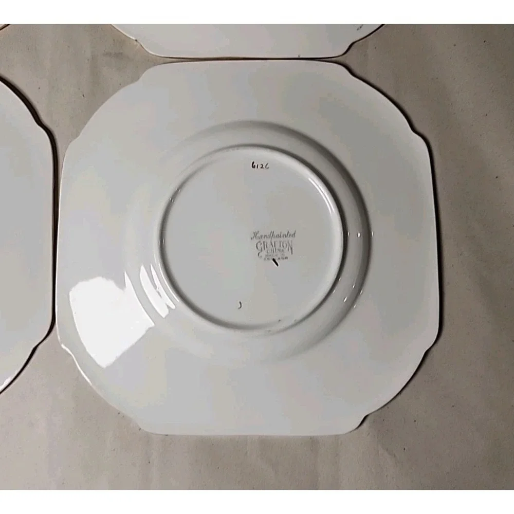 Vintage‎ 4-Pc Royal Grafton Fine Bone China Dessert Plates MCM Exquisite Rare